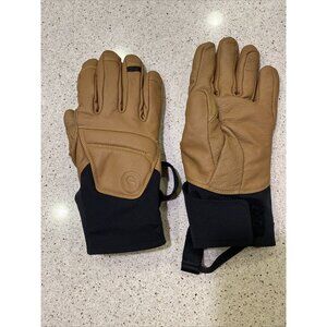 Mens Backcountry Snow Snowboard Ski Glove Leather Tan Gore-Tex Primaloft S NWOT